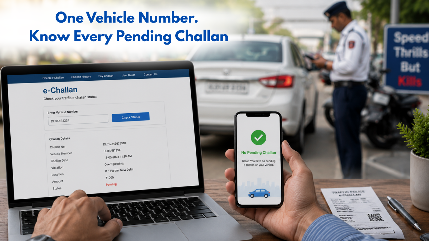 e-Challan Check Online by Vehicle Number | Check Challan Status